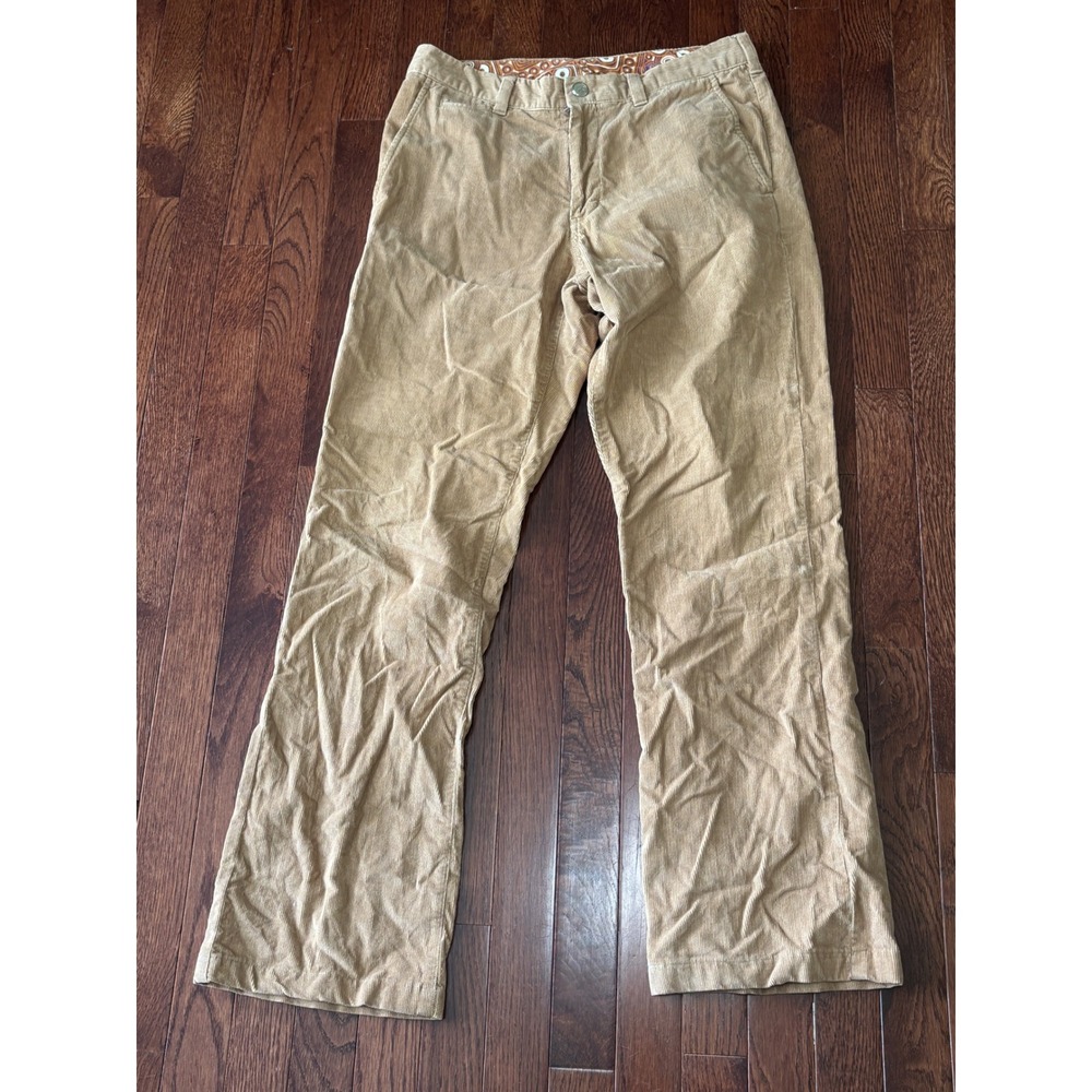Bonobos Athletic Fit Corduroy Pants Mens 32x31‎ Tan Khaki Bootcut Stretch